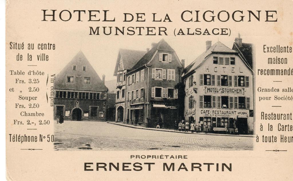 Hotel Restaurant La Cigogne Munster  Bagian luar foto